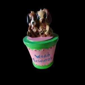 Claire's Vintage Home Decor Boxes Puppy One Side Hearts On The Other.